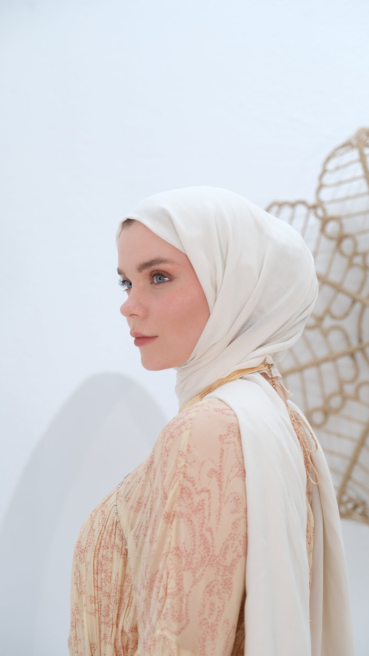 Pamuk Modal Şal Kırık Beyaz tesettür şalı – Feminor