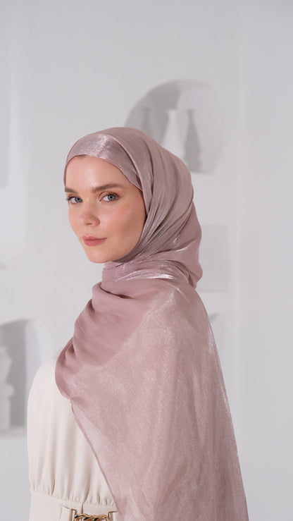 Aura Şal Gül Kurusu tesettür şalı – 3. görsel