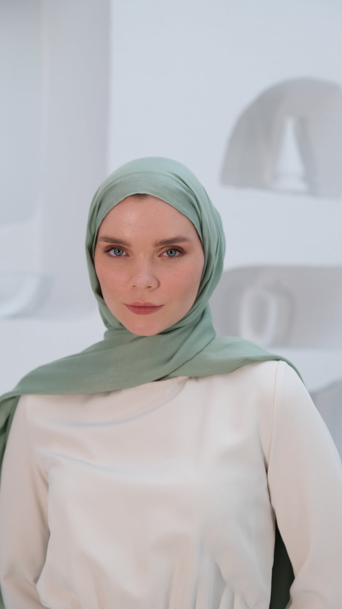 Pamuk Modal Şal Mint Yeşili tesettür şalı – 2. görsel