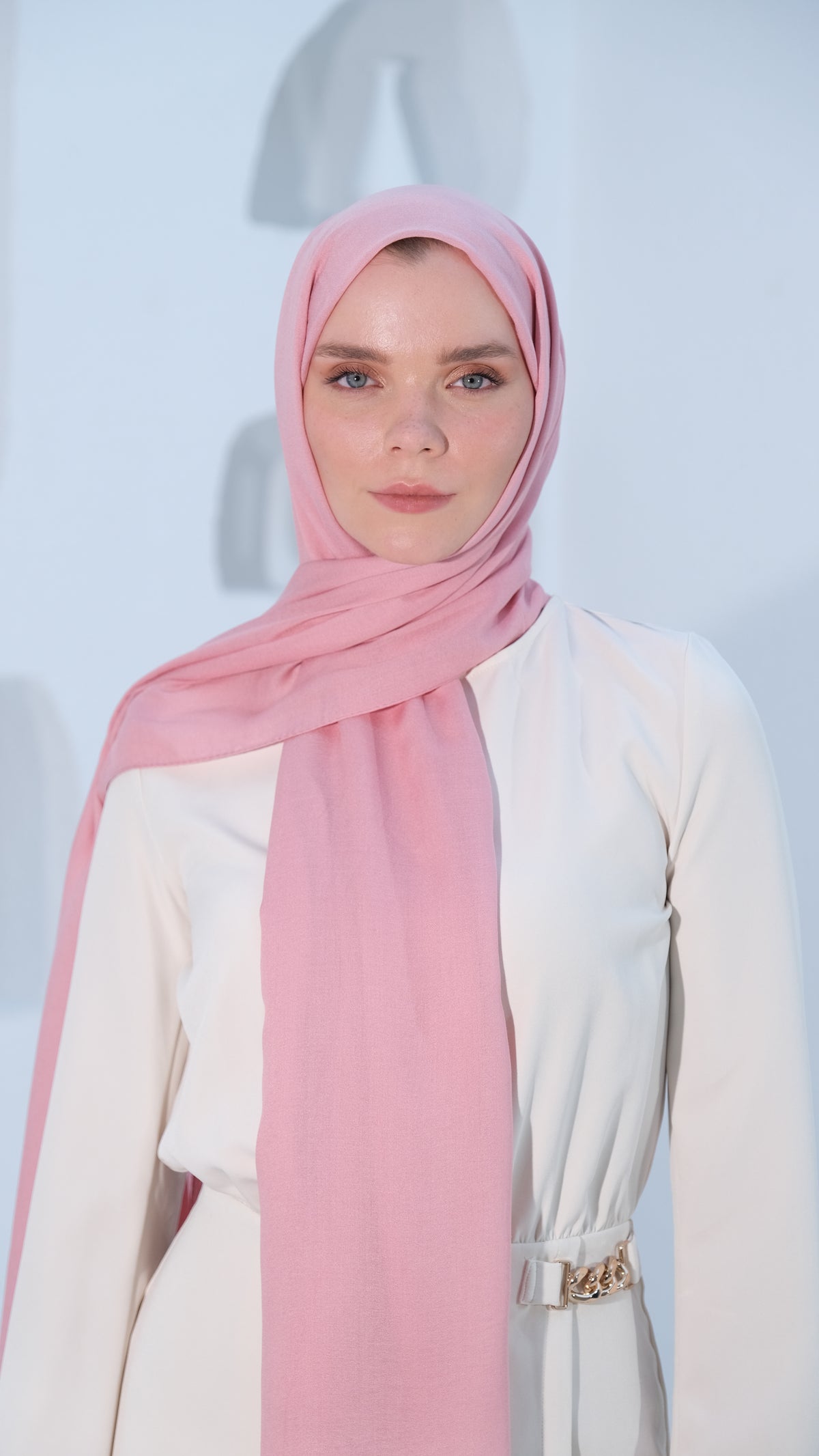 Pamuk Modal Şal Açık Pembe tesettür şalı – Feminor